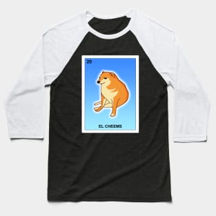 El Cheems Mexican Lottery Dog Funny Shiba Inu Meme Bingo Card Baseball T-Shirt